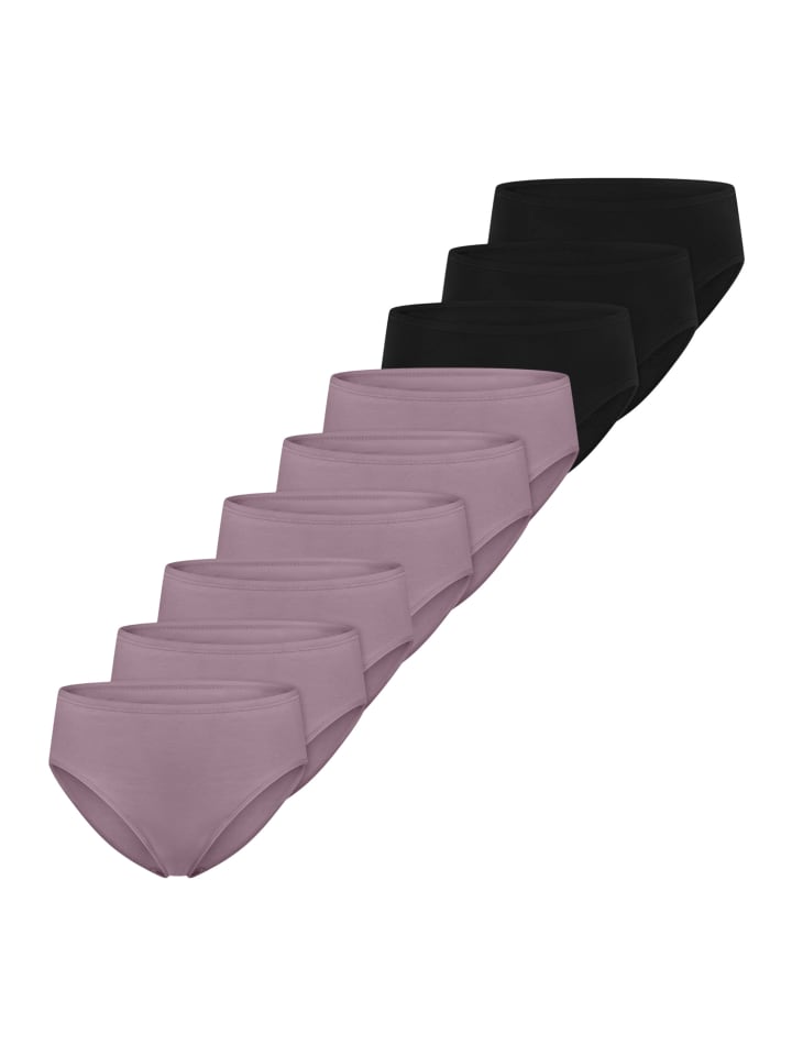 Slip Essentials Cotton in Lila / schwarz