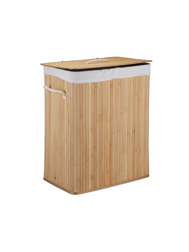 2 x Wäschekorb in Natur - (B)55 x (H)63 x (T)35 cm