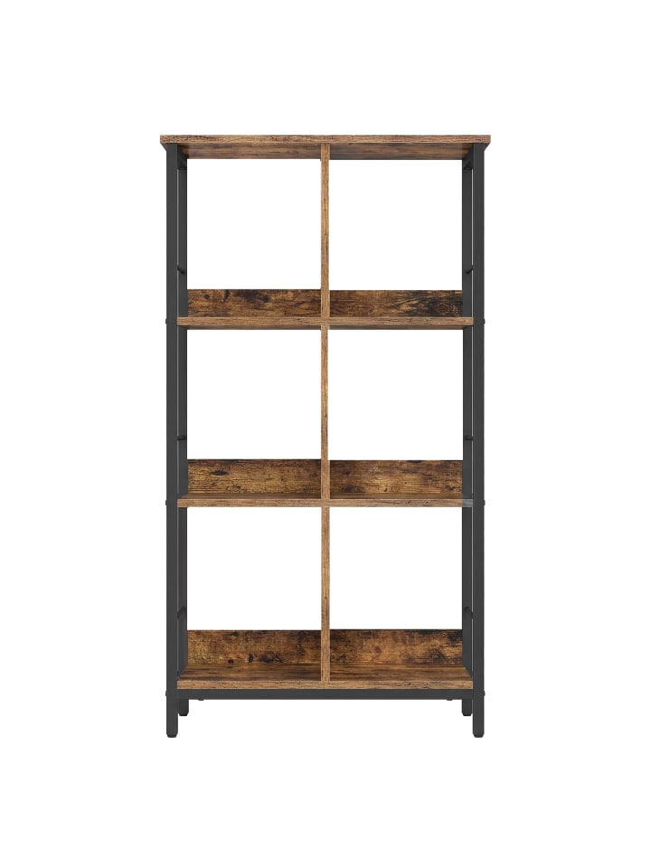 Bücherregal Barnet in Braun-Schwarz - (B)60 x (H)114 x (T)30 cm