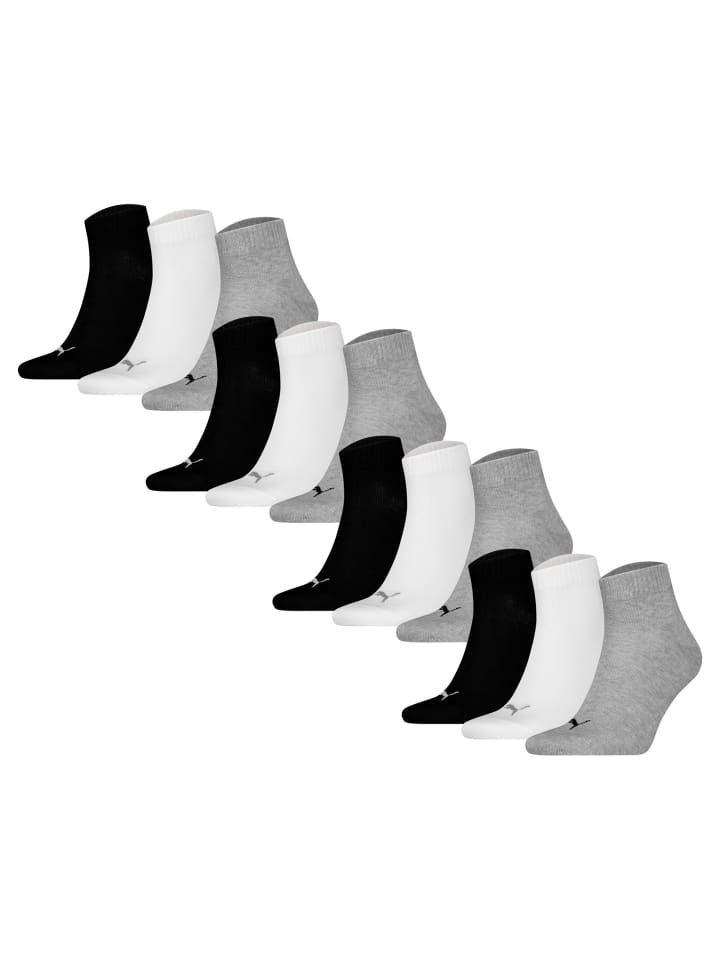 Socken 12er Pack in Grau/Schwarz/Weiß
