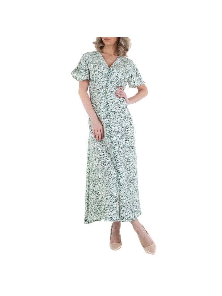 Kleid in Weiß und Grün