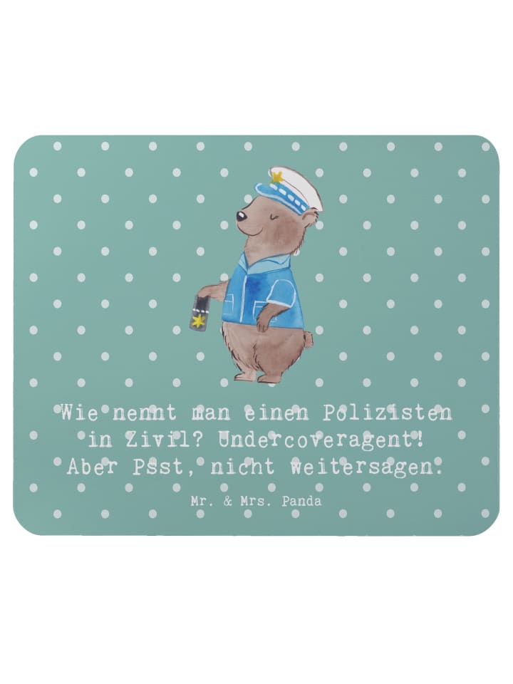 Mouse Pad Geheimer Polizist mit Spruch in Meeresbrise