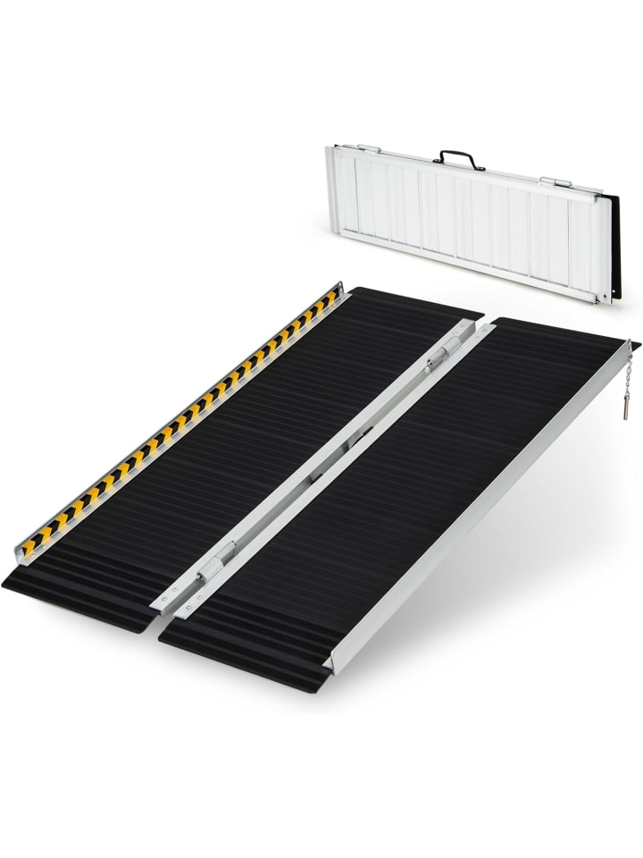 Rollstuhlrampe 122x74cm in Schwarz
