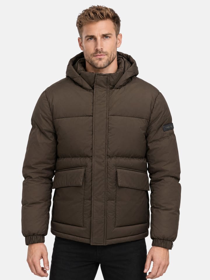 Winterjacke "A815" - mit Kapuze - in Braun