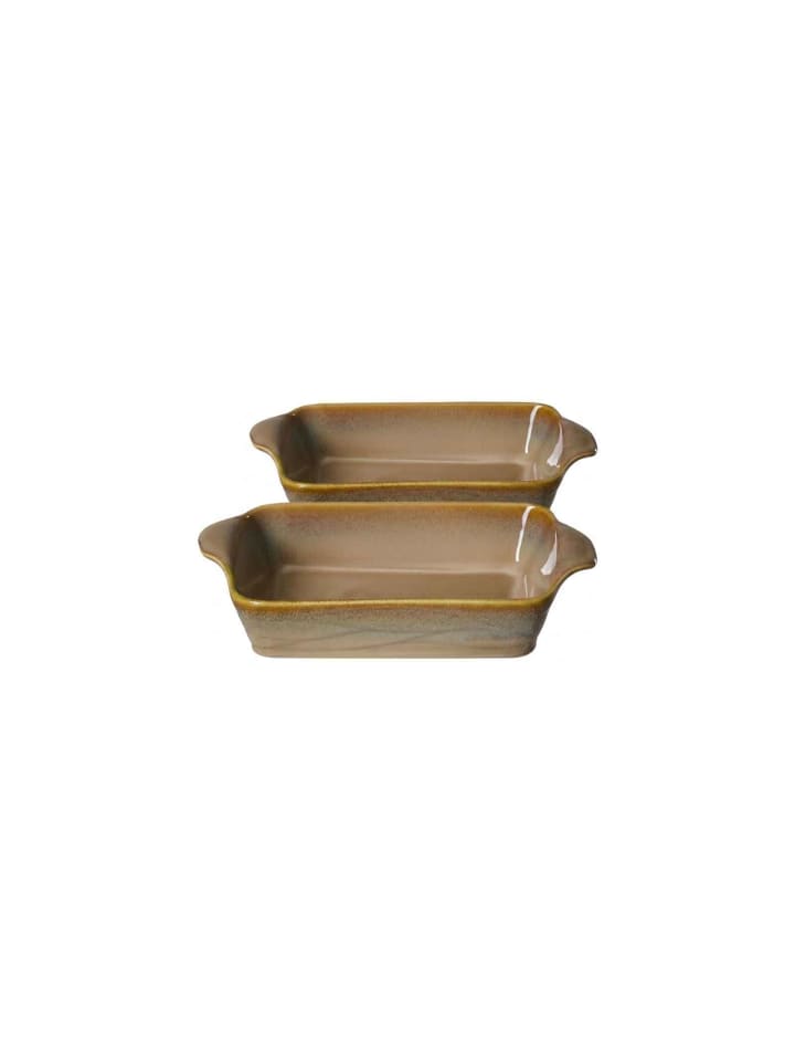 2er Set Auflaufformen eckig Tortosa in Braun 25 x 14 cm