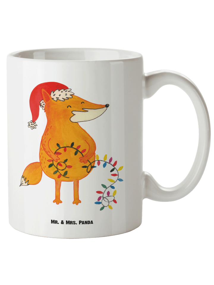 Kaffeetasse Fuchs Weihnachten ohne Spruch in Weiß