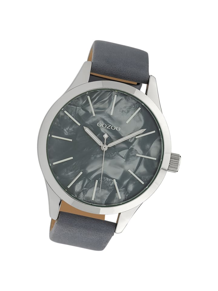 Analog-Armbanduhr Oozoo Timepieces grau groß (ca. 45mm)