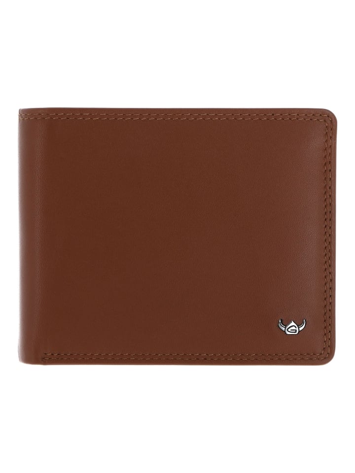 Polo Geldbörse RFID Schutz Leder 12 cm cognac