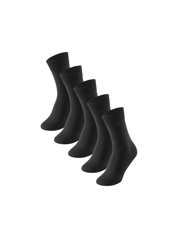 Socken 5er Pack in Schwarz