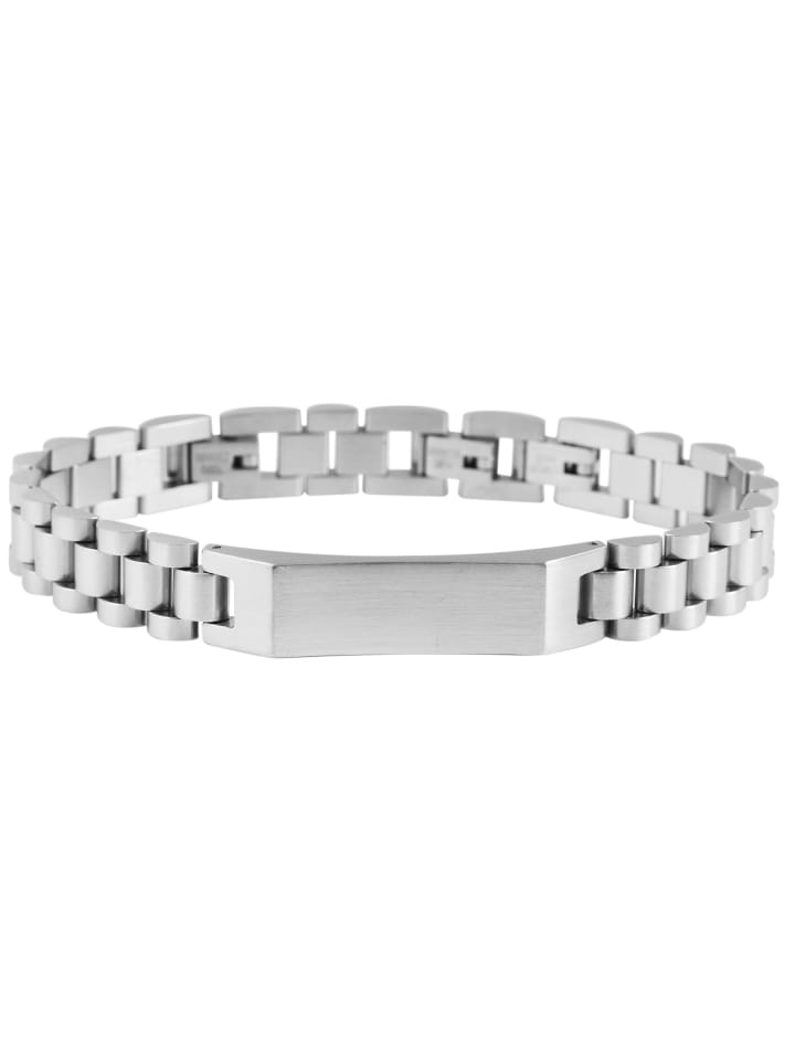 Unisex Armband – Gliederarmband aus Edelstahl 19 cm in silber
