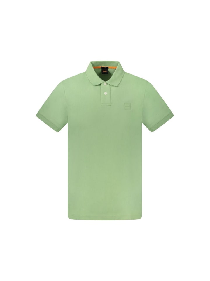 Grün Herren Poloshirt aus Baumwolle