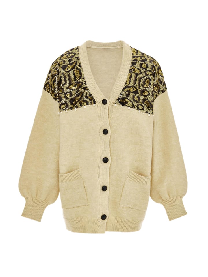 Women Strickjacke in Beige