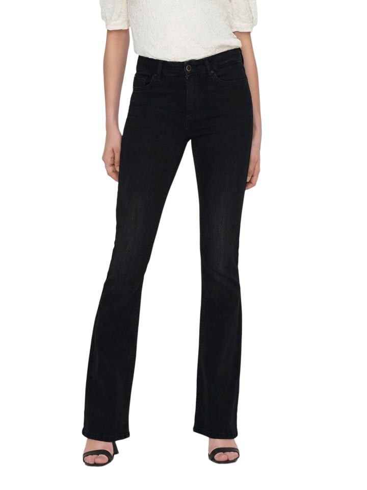 Jeans ONLBLUSH MID FLARED TAI1099 flared in Schwarz