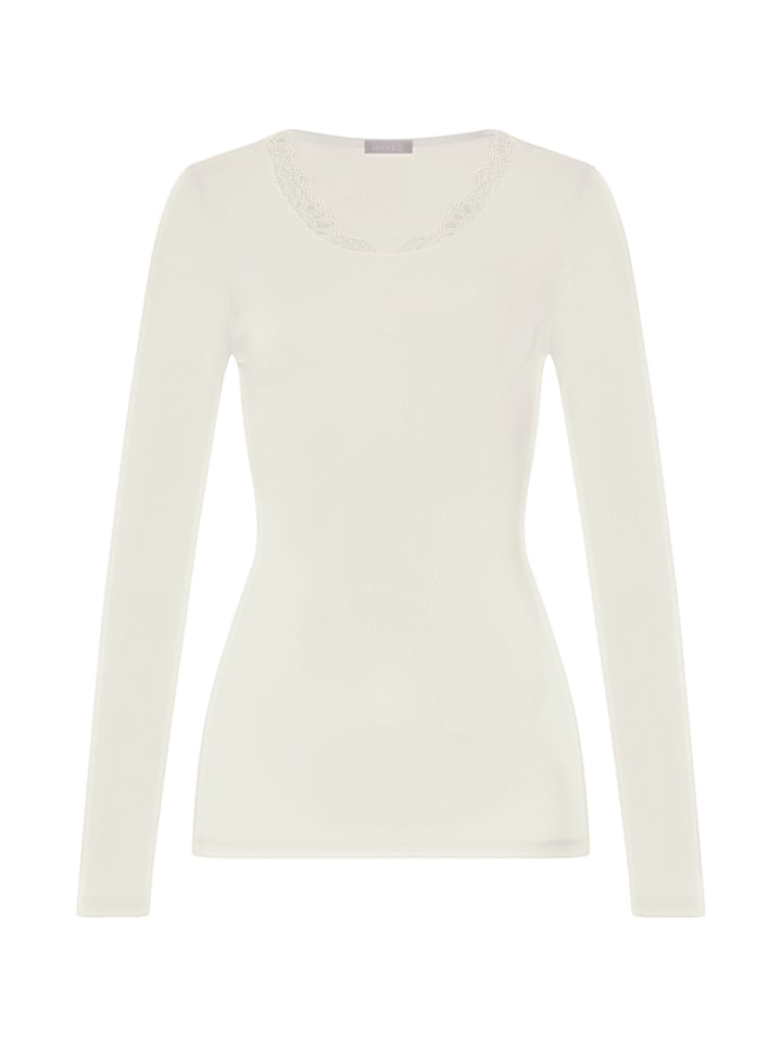 Longsleeve Woolen Lace in misty white