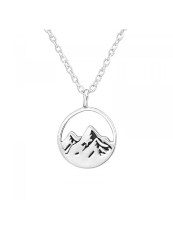 Kette mit Anhänger BERGE in 925 Sterling Silber, 2-tlg. in silber