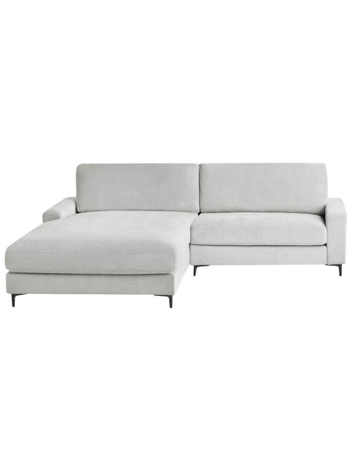 Ecksofa MALOY in Grau/Schwarz - (W) 272 x (H) 87 x (L) 189 cm rechtsseitig