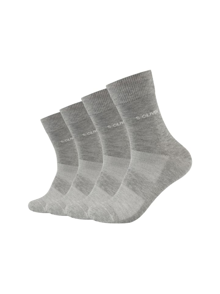 Socken 4er Pack light grey melange