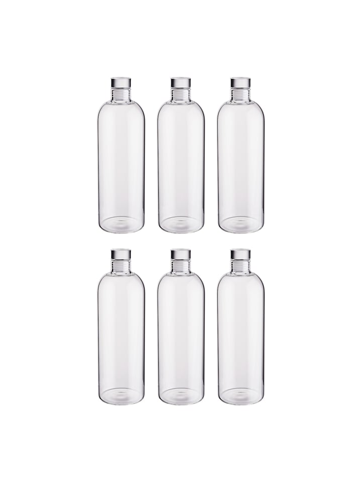 Butlers Wasserflasche RATIO 6er-Set in Durchsichtig