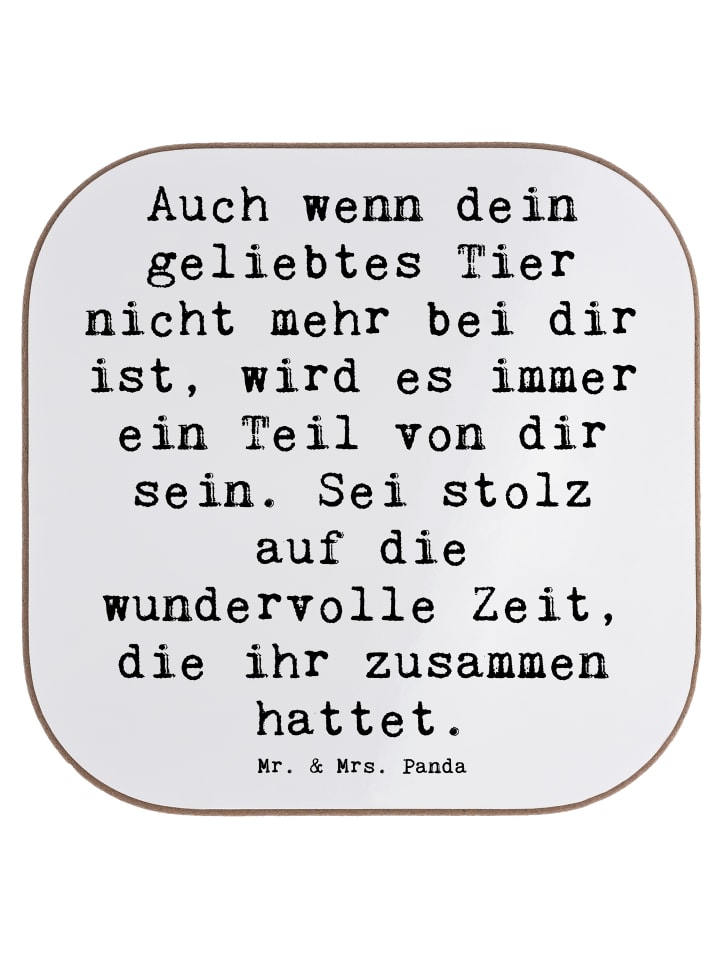 Bierdeckel Spruch Trauerbewältigung nach dem Ve... in Weiß