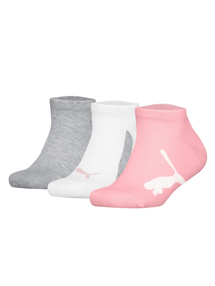 Socken 3er Pack in Grau/Weiß/Rosa