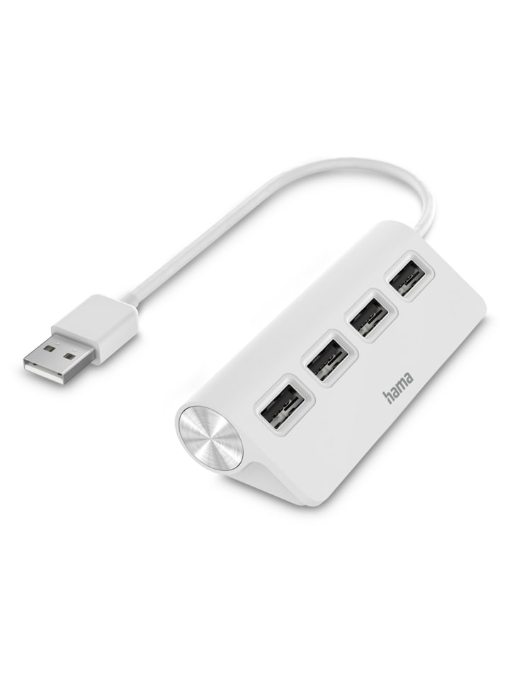 USB-Hub 4 Ports, USB 2.0, Weiß
