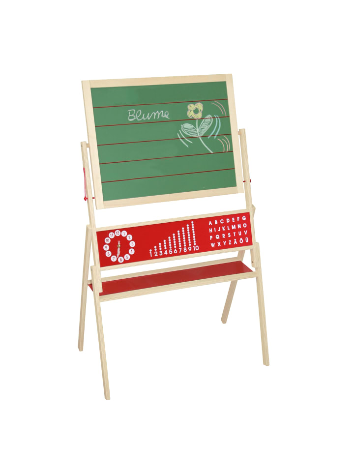 Kindertafel Holz natur – drehbare Standtafel, magnetisch & liniert