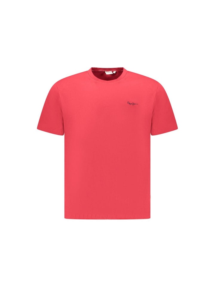 Rot Baumwolle Herren T-Shirt