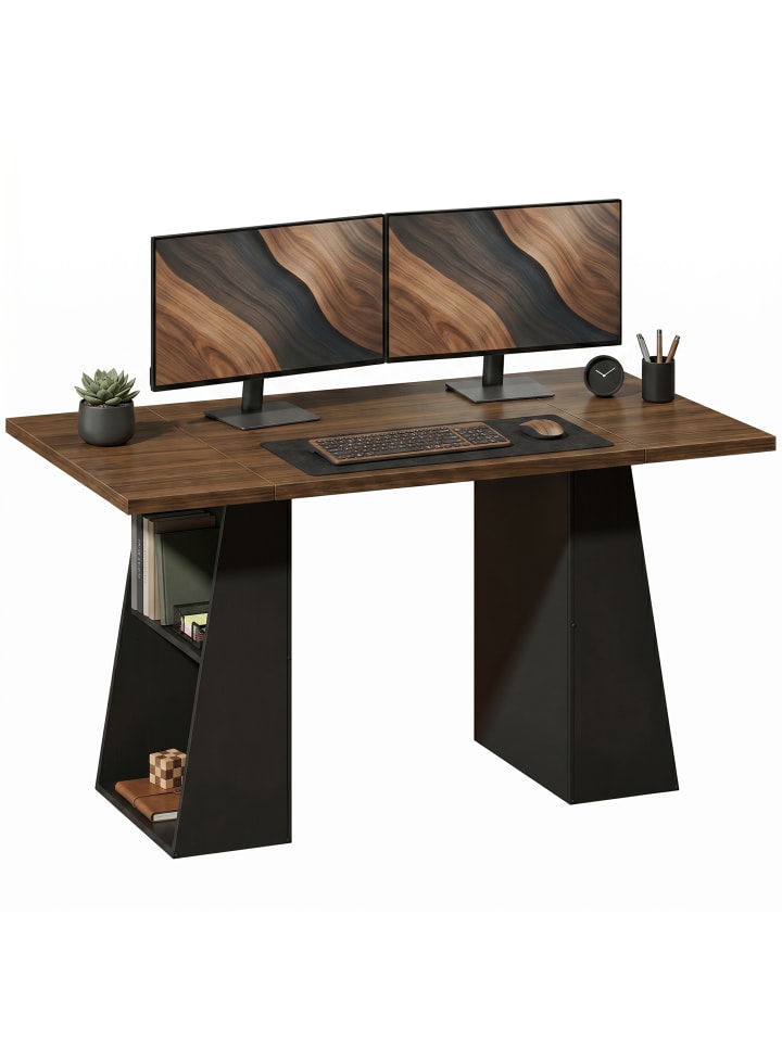 Schreibtisch in Braun-Schwarz 140L x 78B x 75H cm