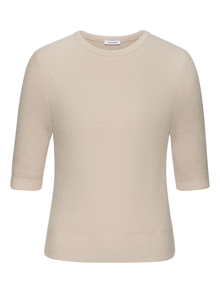 Kurzarmpullover in sand