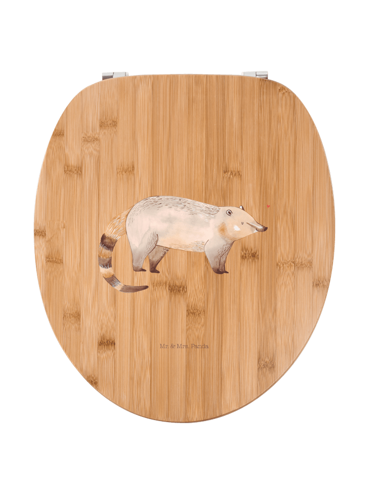 WC Brille Nasenbär ohne Spruch in Braun