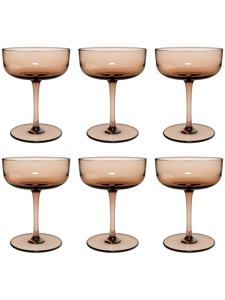 6er Set Sektschalen / Dessertschalen Like Glass in Clay 100 ml