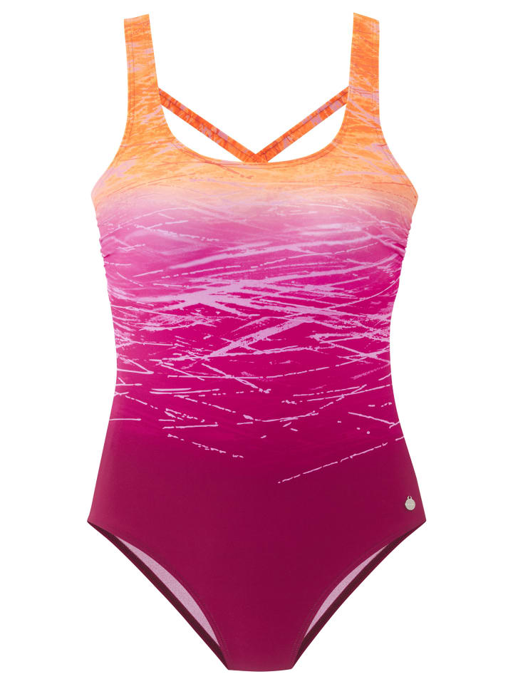 Badeanzug in orange-berry