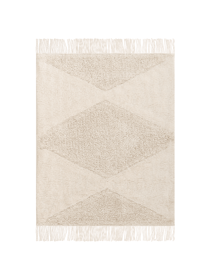 Kurzflor KHONOMA in Beige - (W) 140 x (L) 200 cm