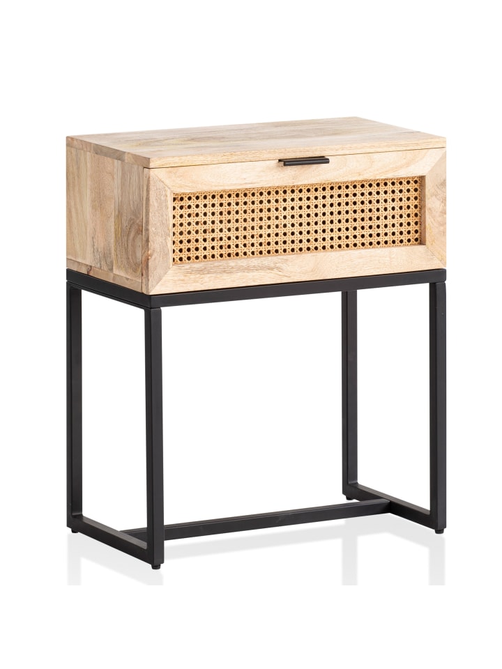 Nachttisch in Braun / Mango / 50x30x60