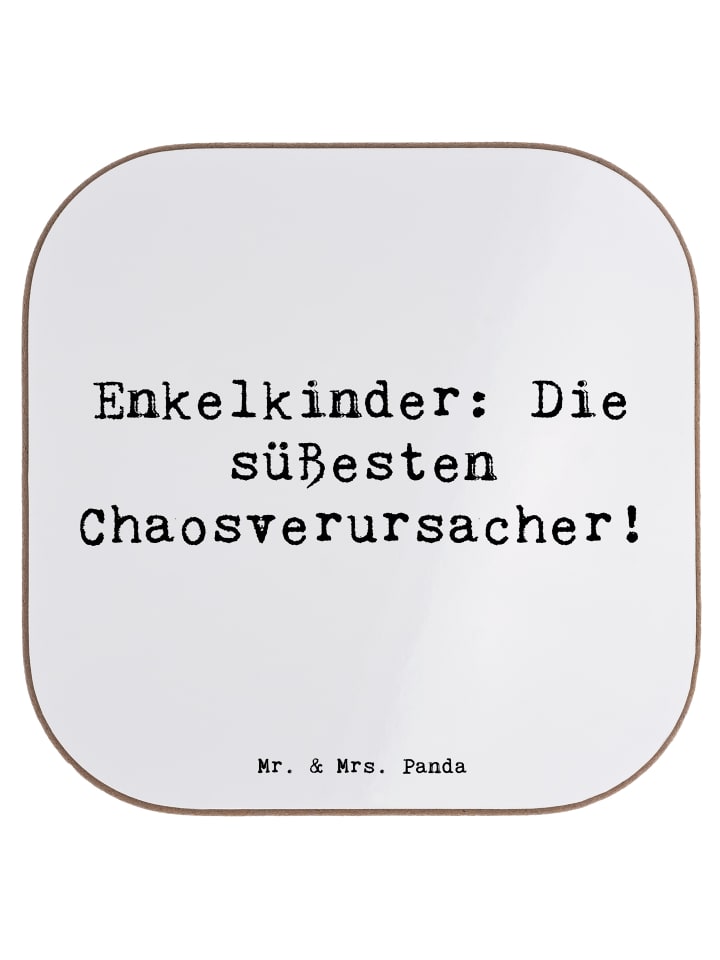 Untersetzer Enkelkinder: Die süßesten Chaosveru... in Weiß