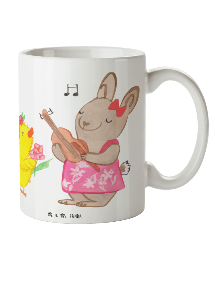 Tasse Ostern Frühlingsgefühle ohne Spruch in Weiß