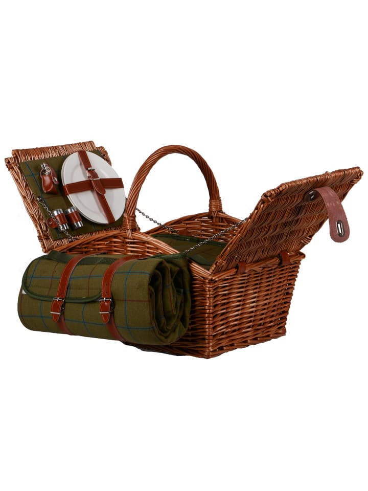 Picknickkorb für 2 Personen in Braun