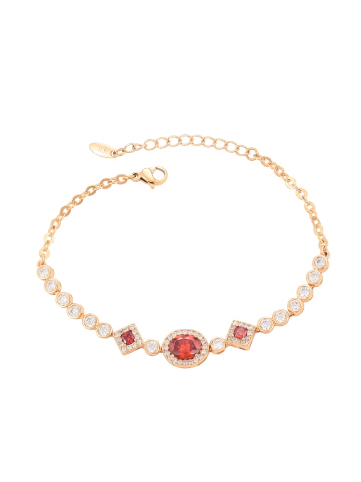 Women Bracelet in Rose Gold Red