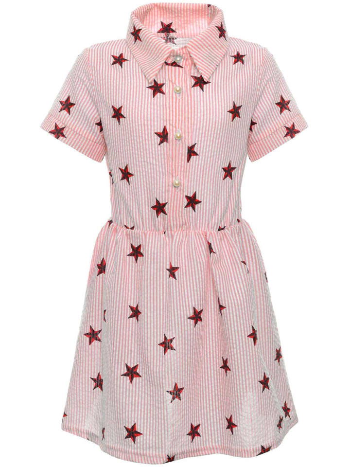 Blusen Kleid in Rosa