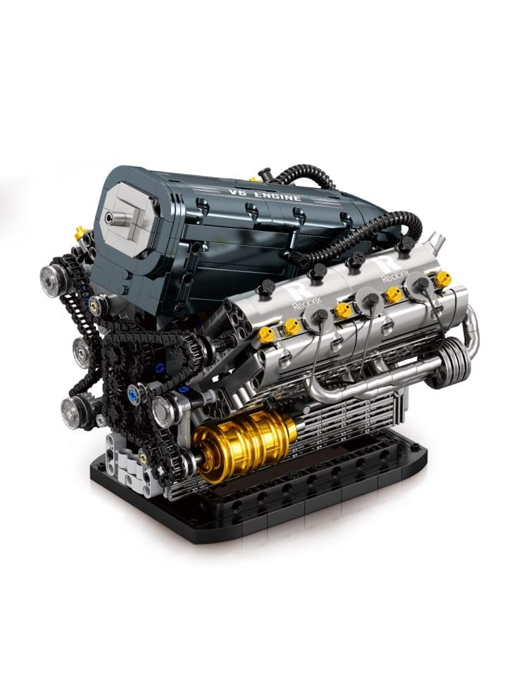 V6 Motor 33013 Modell Klemmbaustein Set