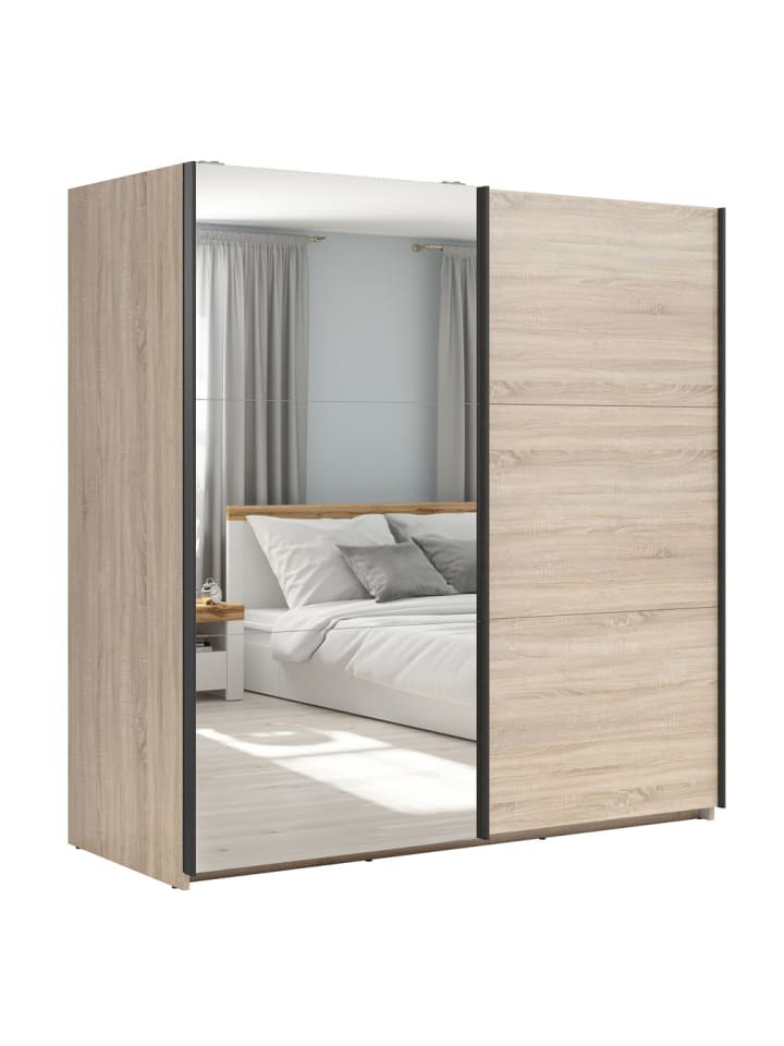 Schwebetürenschrank Tetrix Eiche Sonoma 183 / 60 / 195,5cm