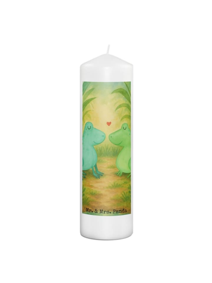 Kerze Frosch Liebe Design ohne Spruch in Weiß