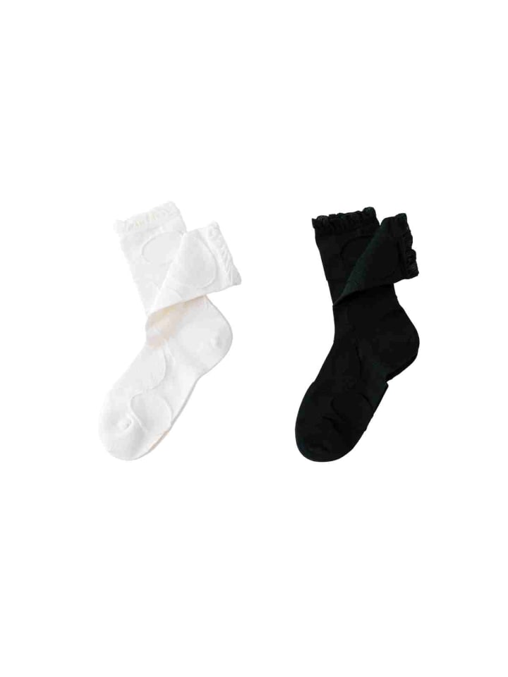 2er-Pack Lochmuster Kreis-Mittelsocken-Farb-Mix