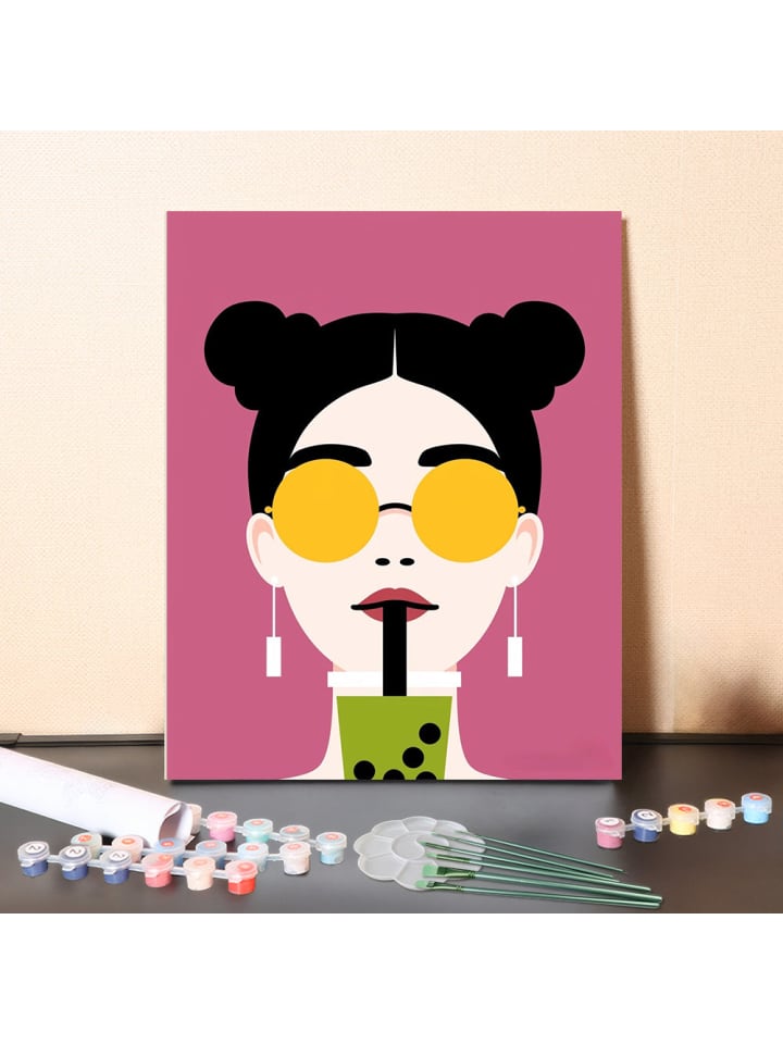 DIY Malen nach Zahlen Set-"Boba Girl"