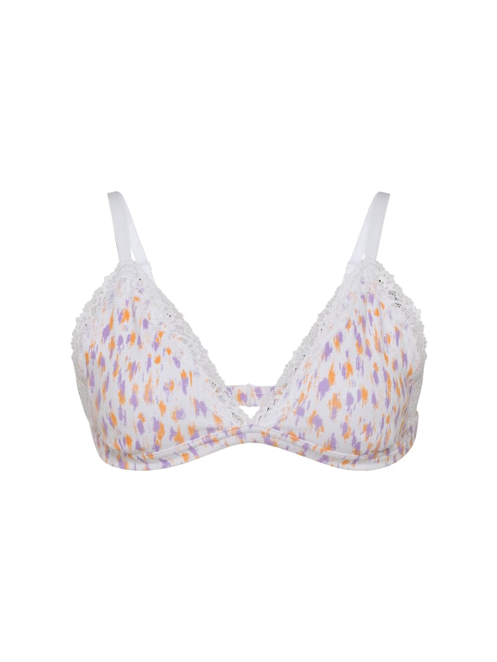 Bralette in weiß bedruckt