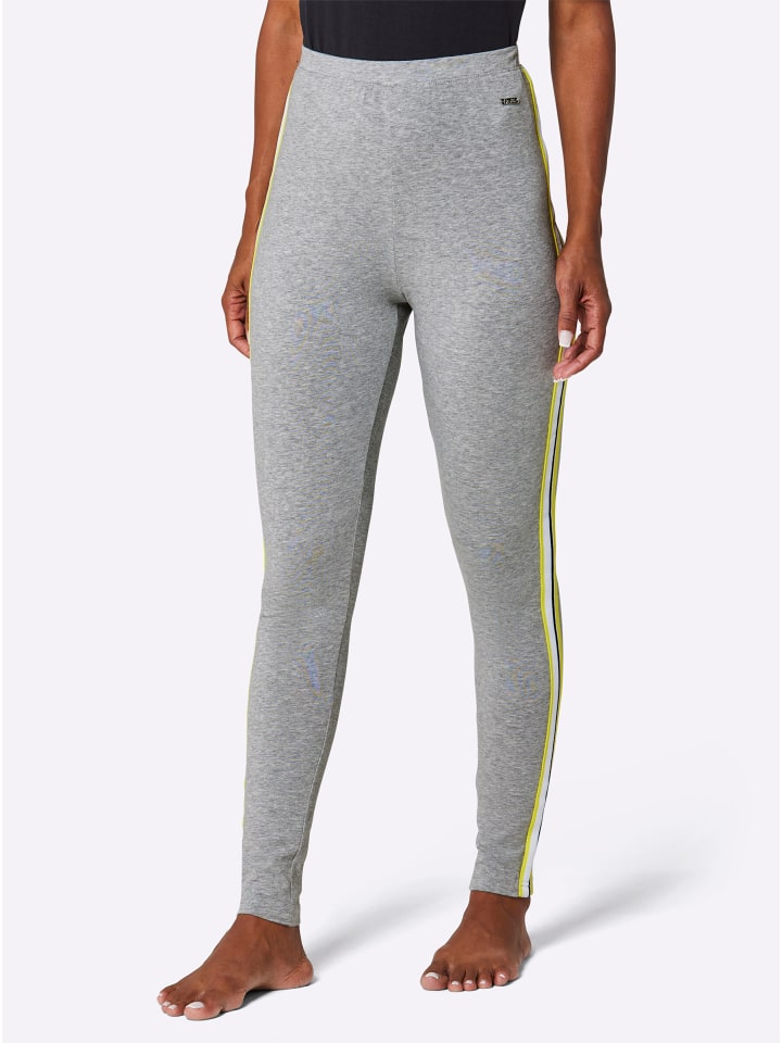 Leggings in grau-meliert