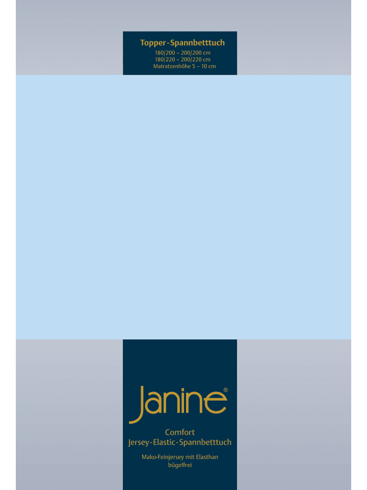 Janine Topper Spannbetttuch Elastic Jersey 5001 in hellblau