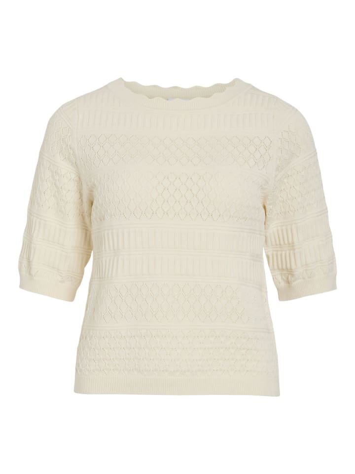 Strickoberteil in Whisper White