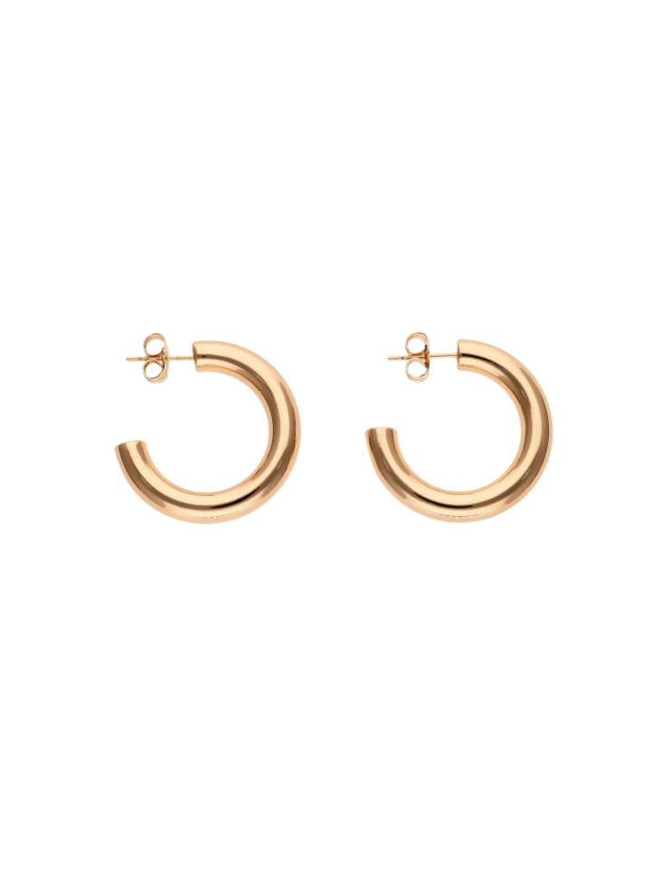 Women Hoop Earrings in Rose Gold