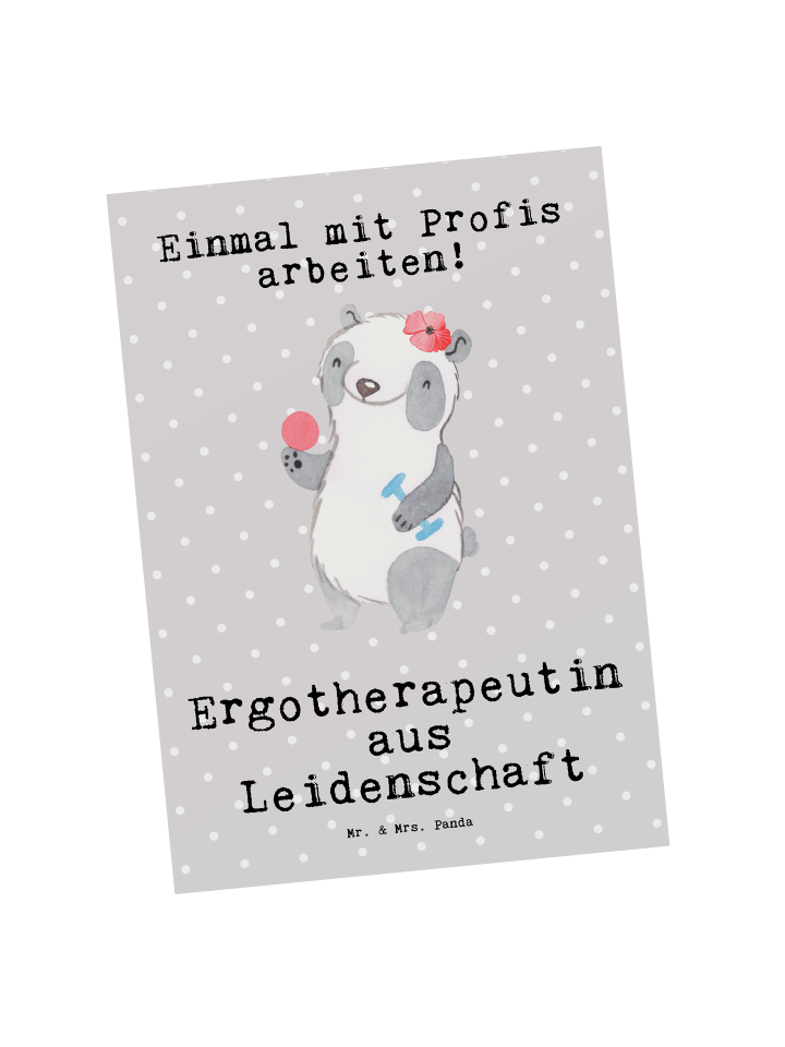Ansichtskarte Ergotherapeutin Leidenschaft mit ... in Grau Pastell